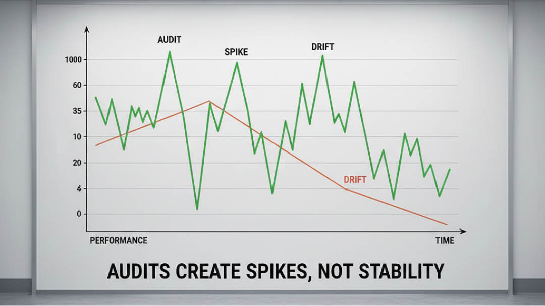 Why Audits Create Spikes, Not Stability