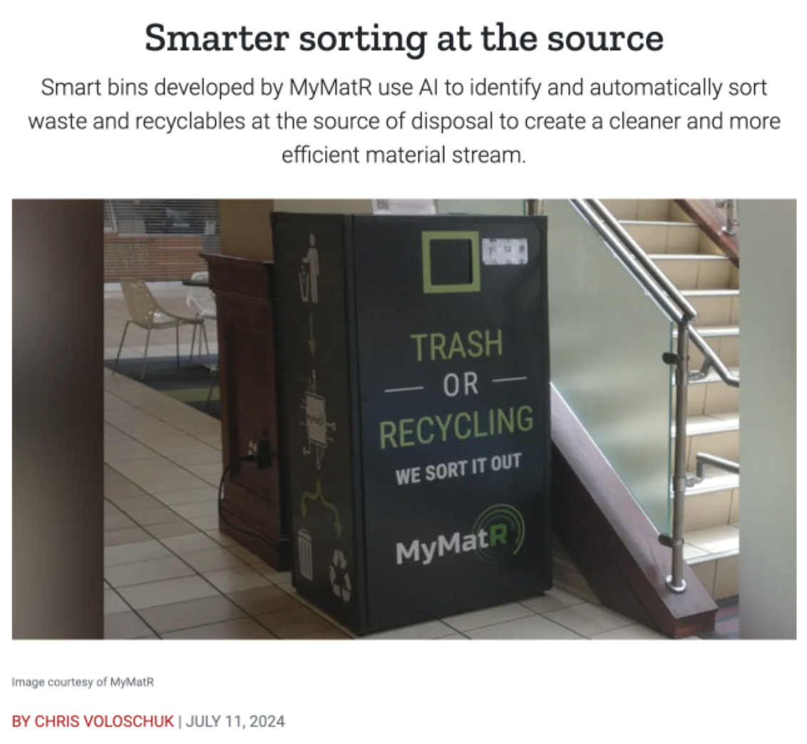 MyMatR Featured in Recycling Today